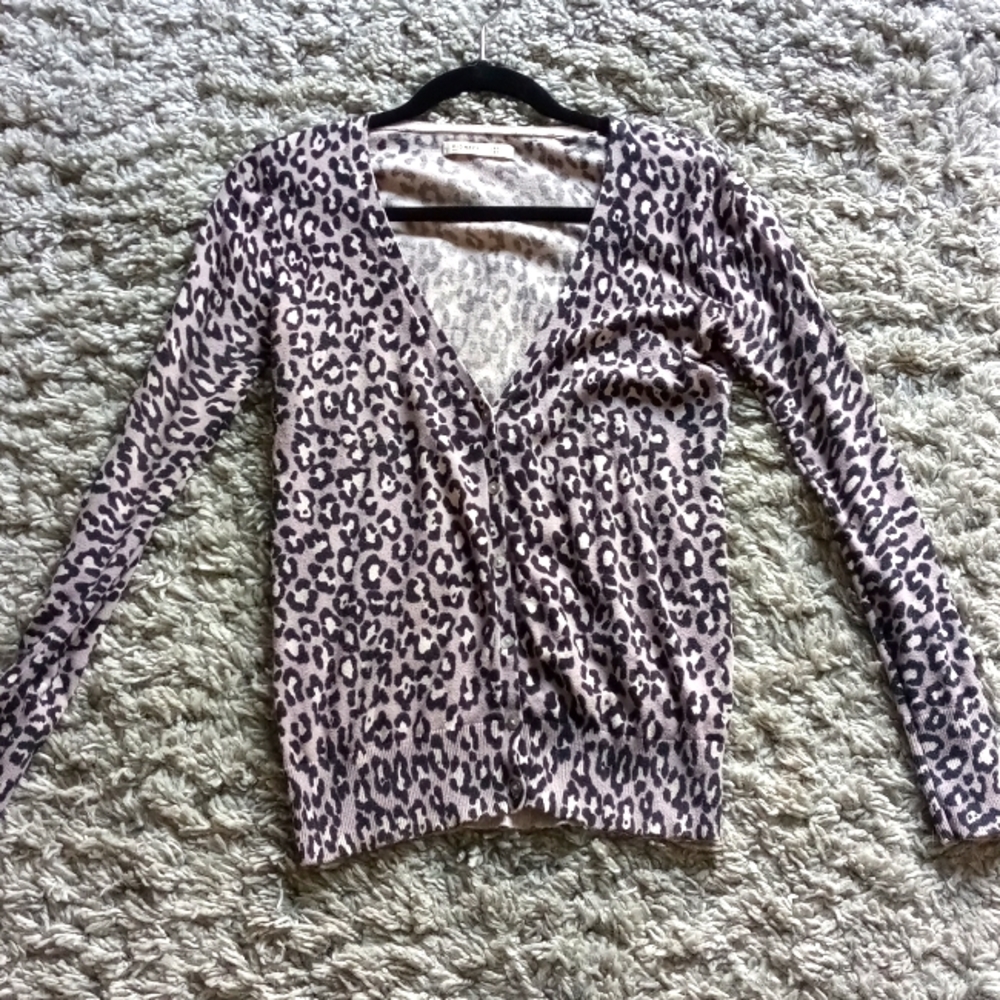 Gray & Black LeopardCardigan S/M